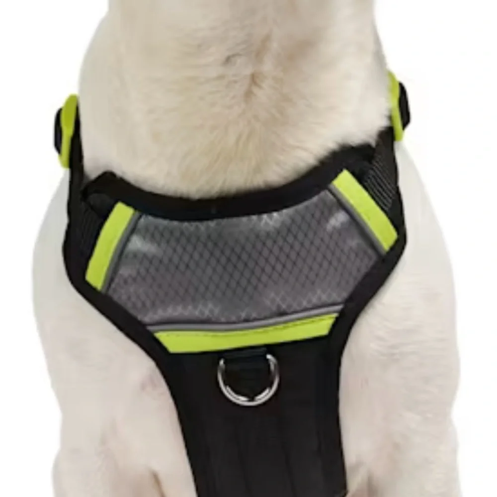 YOULY Adventure Reflective Dog Harness, Black-Medium